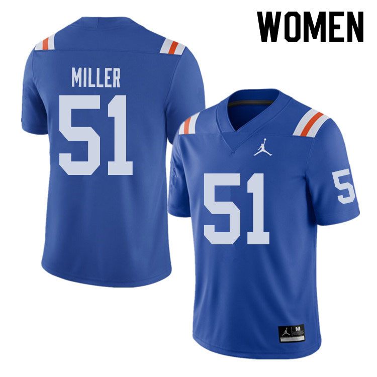 Jordan Brand Women #51 Ventrell Miller Florida Gators Throwback Alternate College Football Jerseys S - Click Image to Close